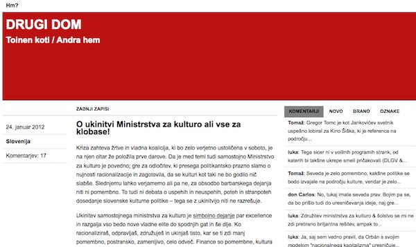 drugi dom Blog je mrtev, naj dolgo živi blog 