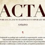 ACTA – Pobuda za javno razpravo o sporazumu