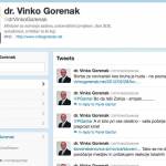 dr. Vinko Gorenak in njegovo tvitanje