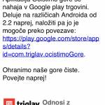 Zavarovalnica Triglav, zakaj aplikacija Očistimo gore, ni na voljo tudi za iOS naprave?