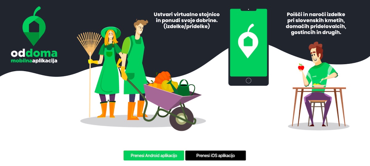 Aplikacija OdDoma kreiranje virtualne stojnice