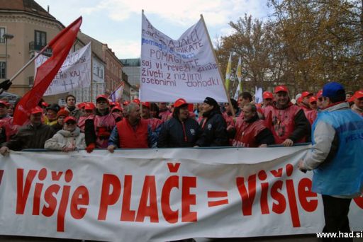 Rdeče - rumeno - modro - zelene delavske demonstracije 3