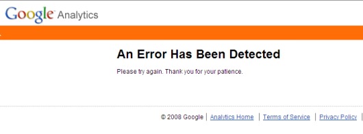 Error - Google Analytics