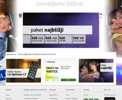 Mobilna spletna mesta operaterjev mobilne telefonije - Mobitel, Simobil, Tusmobil
