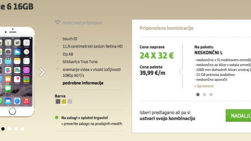 simobil - iphone 6 cena