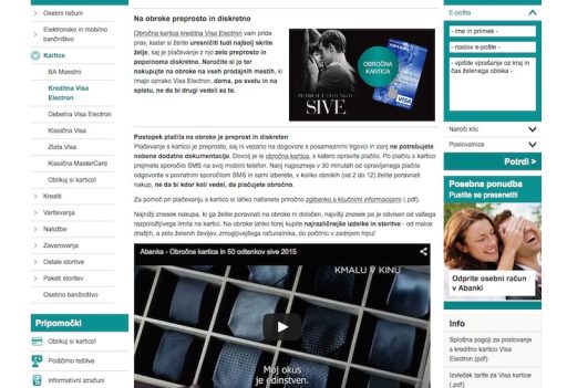 Film 50 odtenkov sive in Abanka Visa kartica