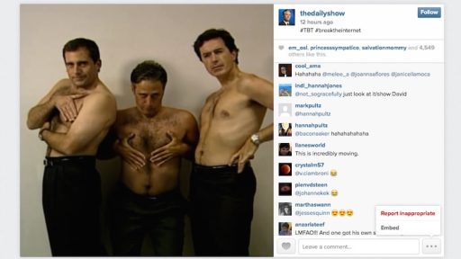 Steve Carell, Jon Stewart, Stephen Colbert #breaktheinternet