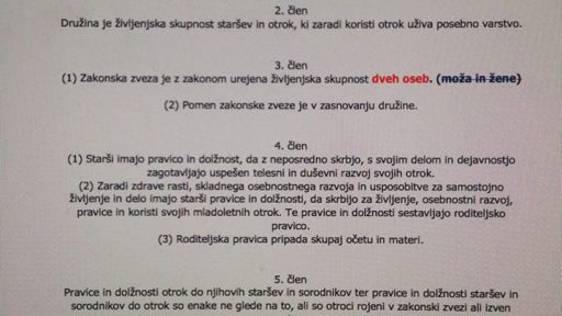 Novela zakona o zakonski zvezi in družinskih razmerjih sprejeta
