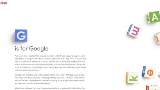 Alphabet / novo podjetje / Google