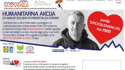 Humanitarna akcija Srce Sloveniji 2 in vabilo na dobrodelno druženje