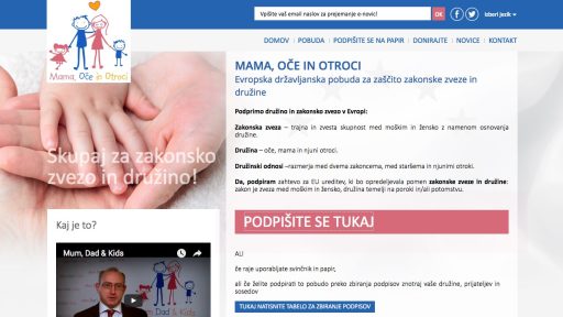 Evropska državljanska pobuda: Mama, oče in otroci