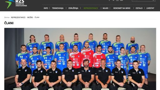 Rokometna reprezentanca Slovenije / Vir RZS