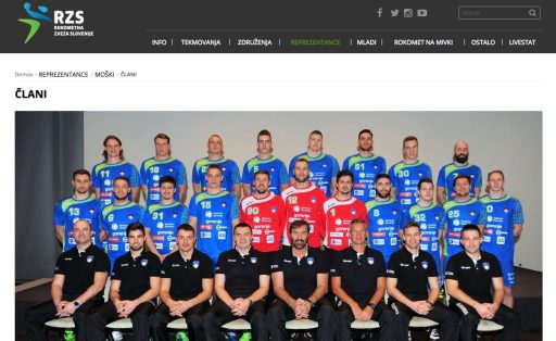 Rokometna reprezentanca Slovenije / Vir RZS