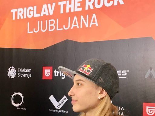 Triglav The Rock Ljubljana 25. maj Kongresni trg Ljubljana Janja Garnbret in Jernej Kruder v Bolder sceni 7