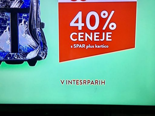 Interspar je Intesrparih napacno poimeovanje v TV oglasu