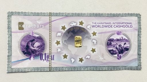 Karatbars bankovec z 01 g Au ni nalozbeno zlato