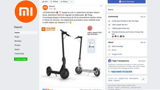 Nateg Xiaomi na Facebooku podarja elektricni skiro Xiaomi MiJia