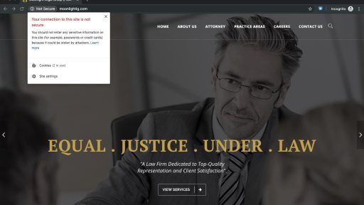 Sofisticiran nateg elektronska posta spletna stran Moonlight Legal Group3