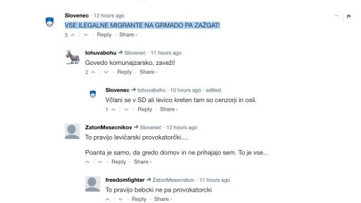 Vse ilegalne migrante na grmado pa zazgat komentar na Nova24tv.si svoboda govora