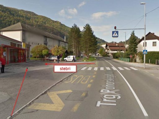 Zavijanje v Kisovcu mimo avtobusne postaje