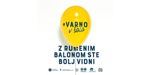 Rumeni biorazgradljivi baloni danes pripomogli k boljsi vidnosti otrok