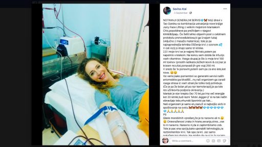 Savina Atai na generalnem servisu ciscenje krvi z ozonom