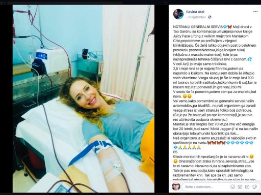 Savina Atai na generalnem servisu ciscenje krvi z ozonom