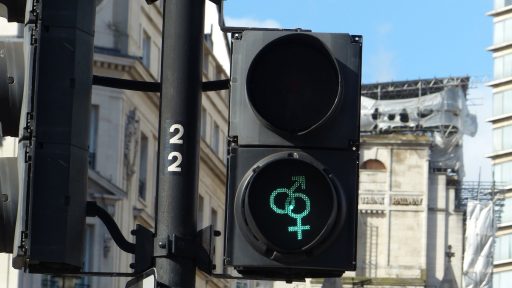 Ministrica Alenka Bratusek na semaforju dovoljena uporaba silhuete z zenskim likom s krilom