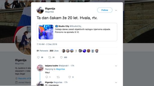 Ko se desnica navdusuje ker je odpadla oddaja Studio City in Janez Janša to vsecka