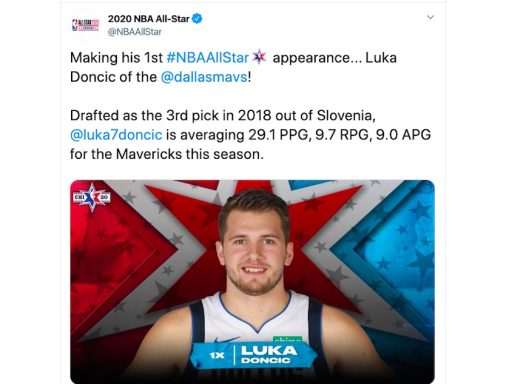 Luka Doncic bo nastopil na tekmi NBA All Star 16. februarja v Chichagu