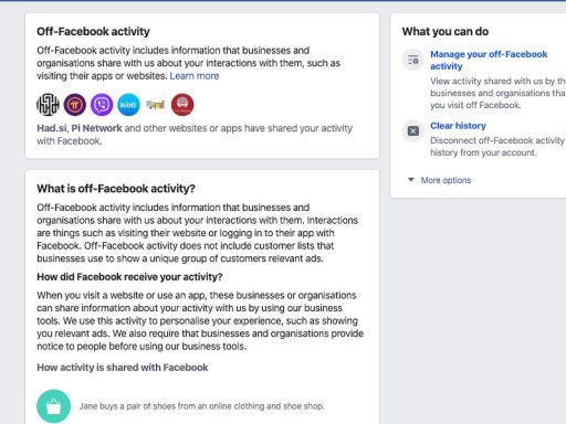 Off Facebook activity Facebook ve kaj pocnete tudi v resnicnem zivljenju