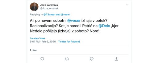 Ko Joze Jerovsek ne ve da je jutri drzavni praznik.