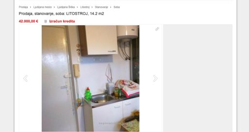 Prodaja nepremicnine v Ljubljani soba 117 m2 za 42.000 evrov