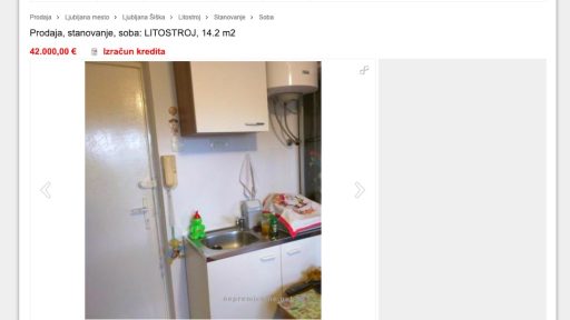 Prodaja nepremicnine v Ljubljani soba 117 m2 za 42.000 evrov