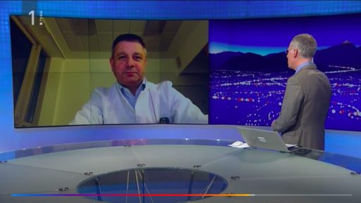 Sesti primer koronavirusa v Sloveniji Igor E. Bergant in porocanje o koronavirusu v oddaji Odmevi