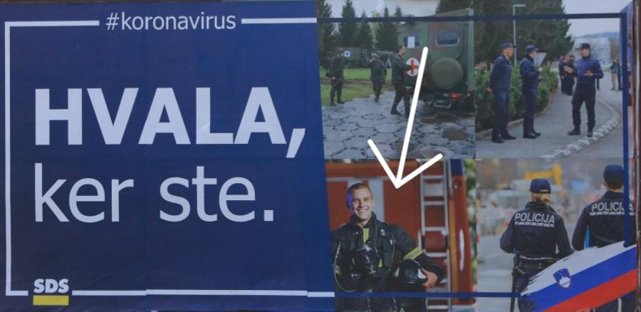 SDS se na billboardih zahvaljuje z gasilcem v ruski uniformi1 SDS se na billboardih zahvaljuje z gasilcem v ruski uniformi1