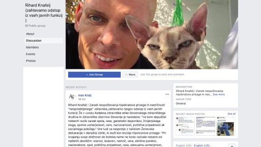 Modus operandi desnice Facebook skupina Rihard Knafelj zahtevamo odstop iz vseh javnih funkcij