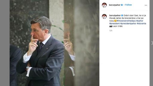 Borut Pahor vrtanje po nosu