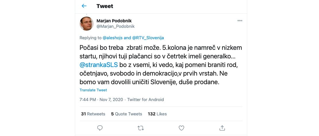 Marjan Podobnik bratomorna vojna