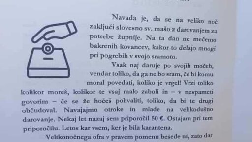 darovanje velikonocni ofer