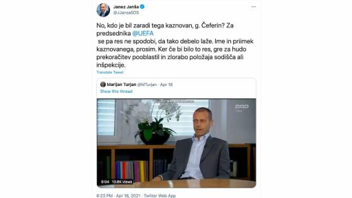 janez jansa aleksander ceferin deznik laz