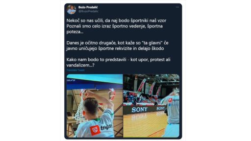 bozo predalic in rezanje kosarkarse mrezice