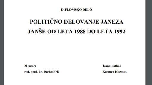 Karmen Kozmus Ferjan nova poslanka SdSa je napisala diplomsko nalogo o Janezu Jansi