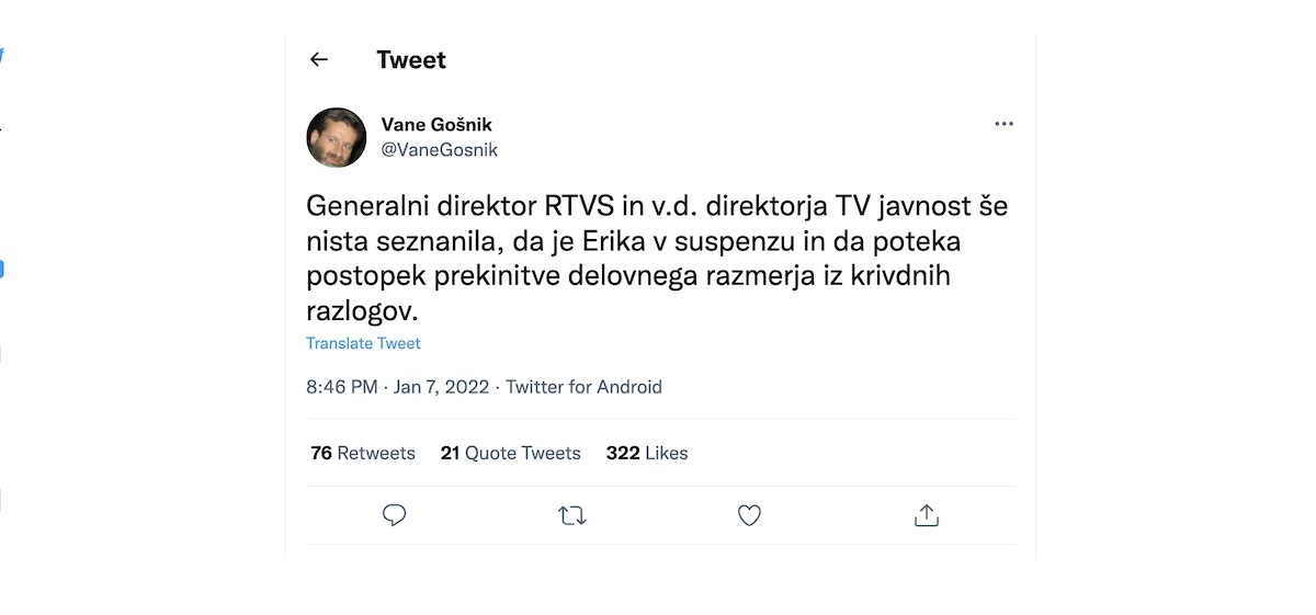 vane gosnik rtv tarca