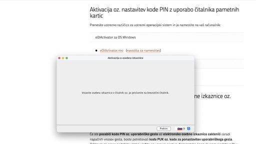 aktivacija osebne izkaznice
