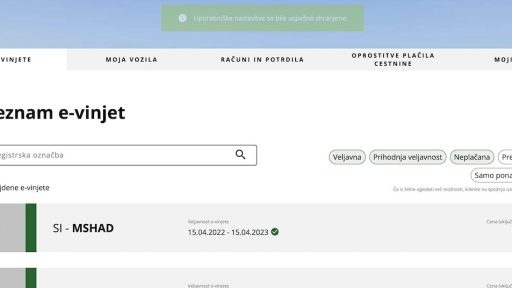 e vinjeta uporabniska izkusnja