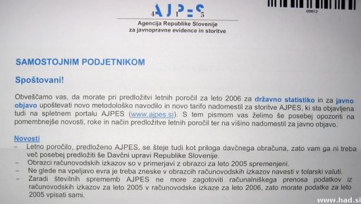 AJPES- Agencija Republike Slovenije za javnopravne evidence in storitve 1