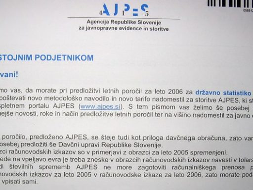 AJPES- Agencija Republike Slovenije za javnopravne evidence in storitve 1