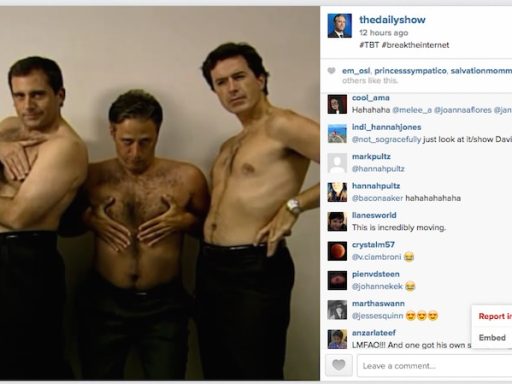 Steve Carell, Jon Stewart, Stephen Colbert #breaktheinternet