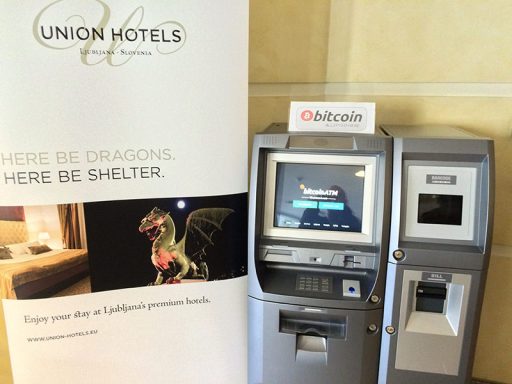 Bitcoin ATM v Hotelu Union v Ljubljani